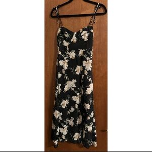 NWT Petal & Pup Midi Flower Dress Black